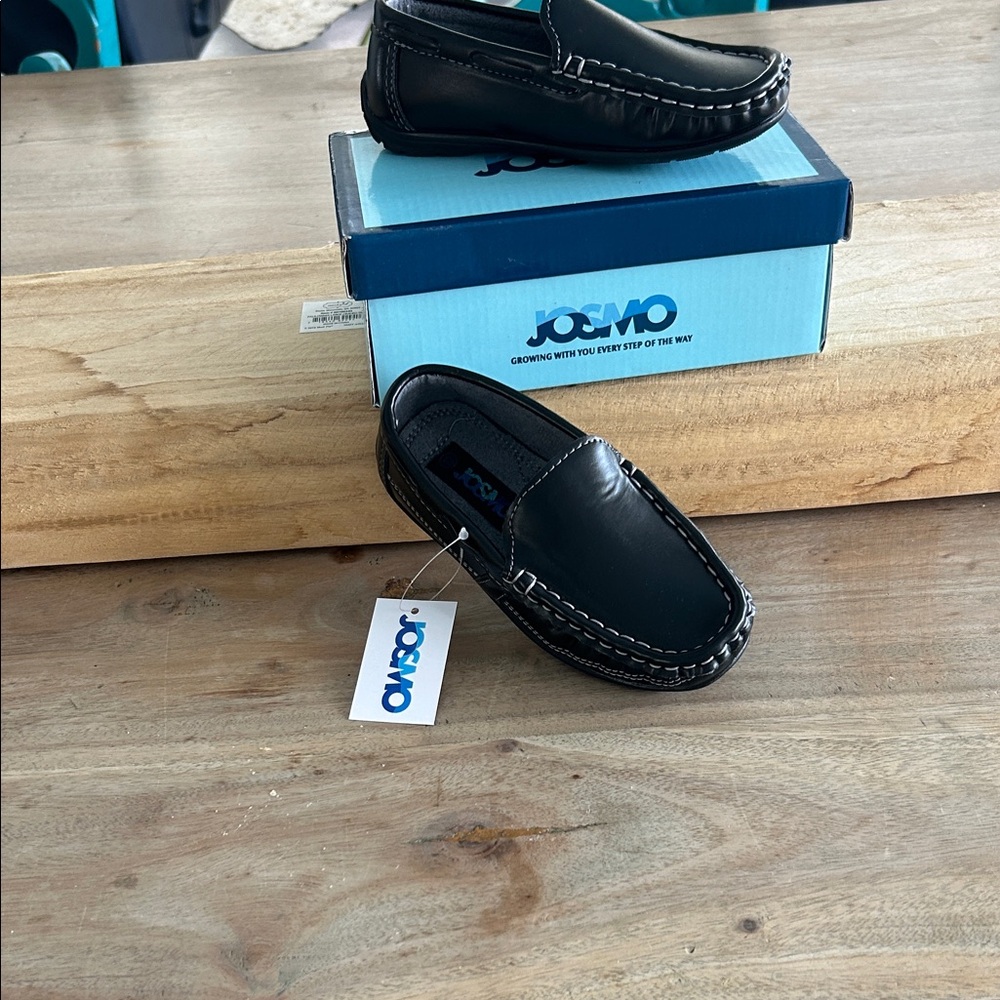 Josmo Little Boy’s Classic Black Slip-On Loafers. Just in time for Spring! New!!